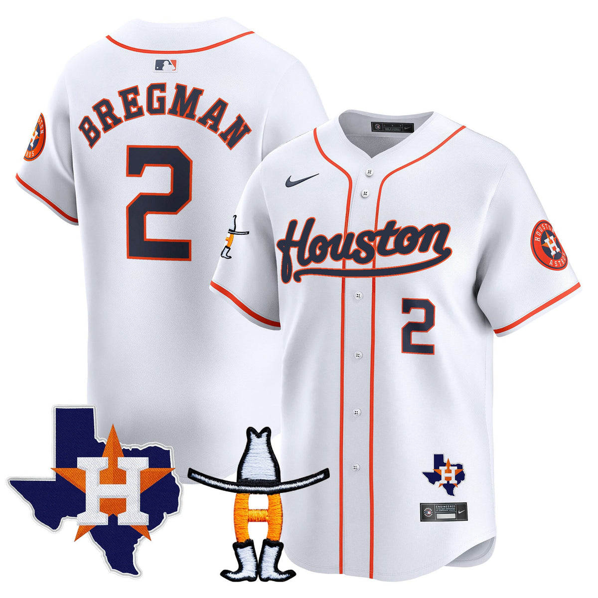 Men's Houston Astros Houston Rodeo Patch Vapor Premier Limited Jersey - All Stitched