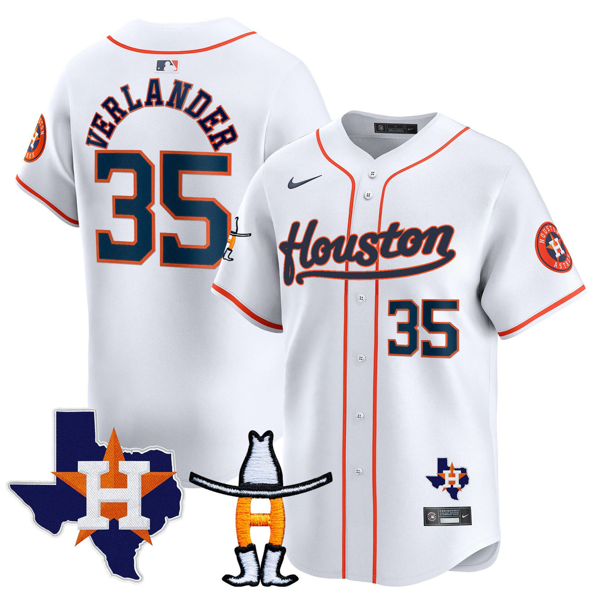 Men's Houston Astros Houston Rodeo Patch Vapor Premier Limited Jersey - All Stitched