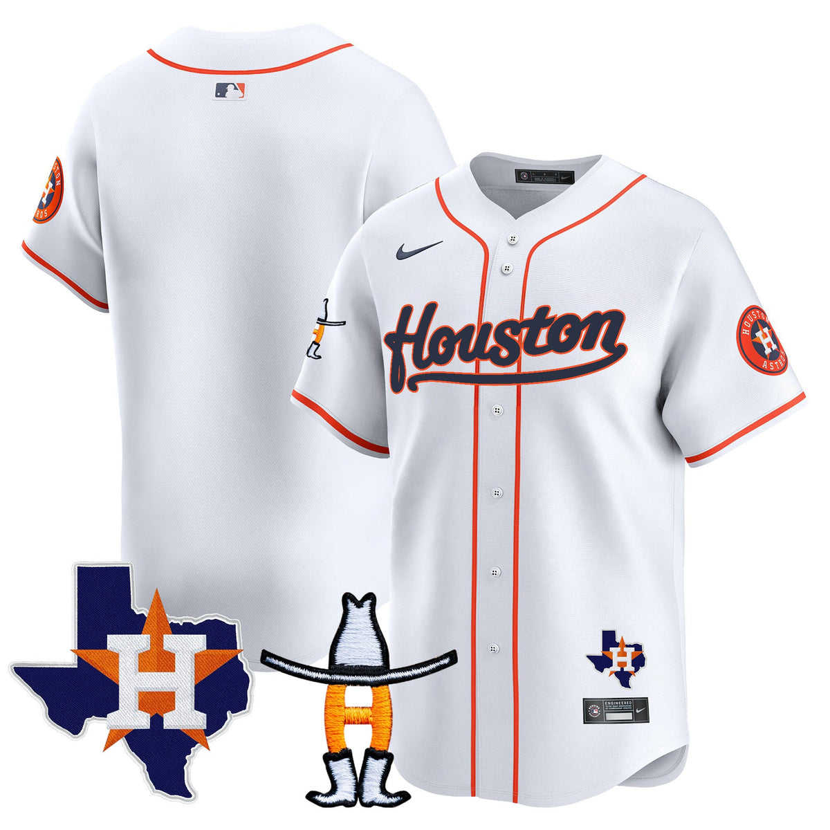 Men's Houston Astros Houston Rodeo Patch Vapor Premier Limited Jersey - All Stitched
