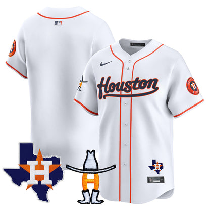 Men's Houston Astros Houston Rodeo Patch Vapor Premier Limited Jersey - All Stitched