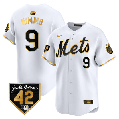 Men's New York Mets 2024 Jackie Robinson Patch Vapor Premier Limited Jersey - All Stitched