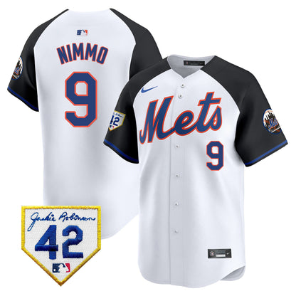 Men's New York Mets 2024 Jackie Robinson Patch Vapor Premier Limited Jersey - All Stitched