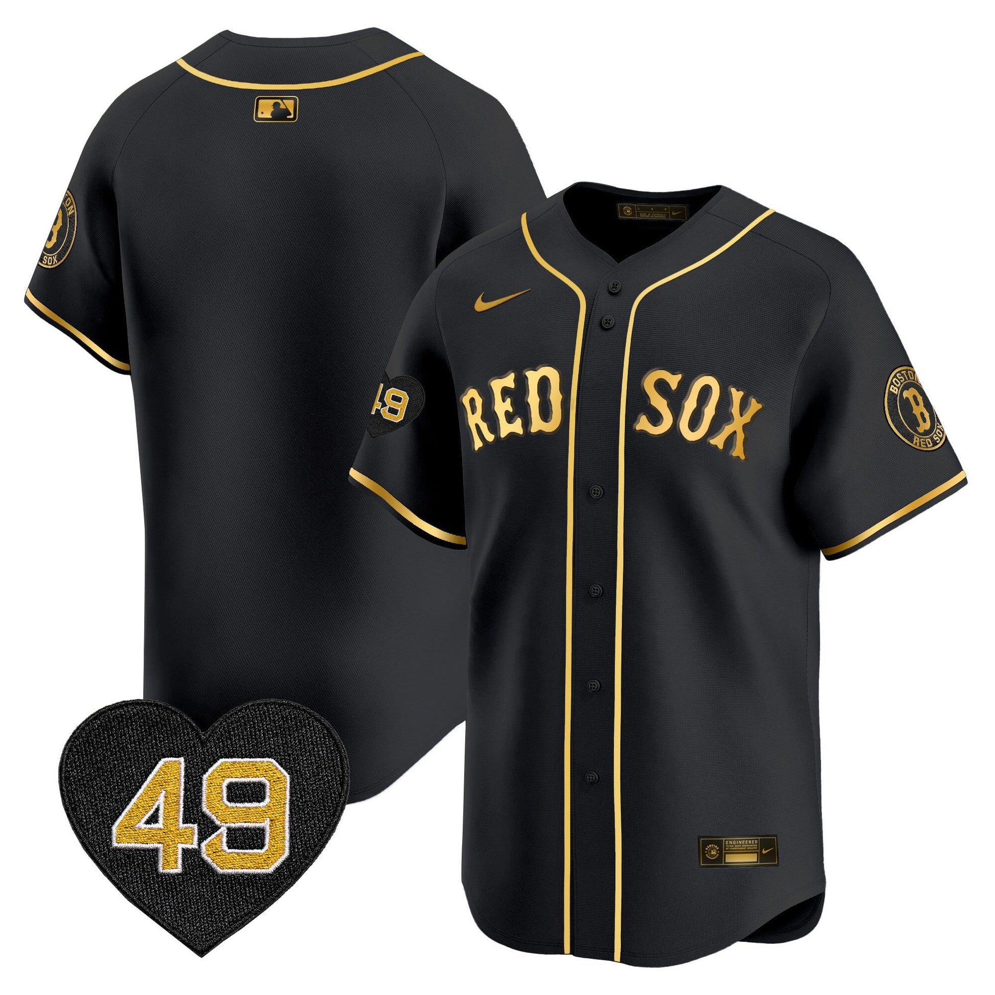 Men's Boston Red Sox Tim Wakefield Patch Vapor Premier Limited Jersey - All Stitched