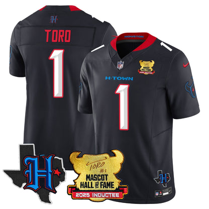 Houston Texans 2025 Mascot Hall Of Fame Jersey - All Stitched