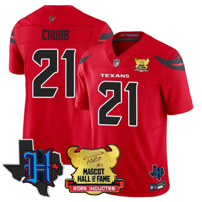 Houston Texans 2025 Mascot Hall Of Fame Jersey - All Stitched