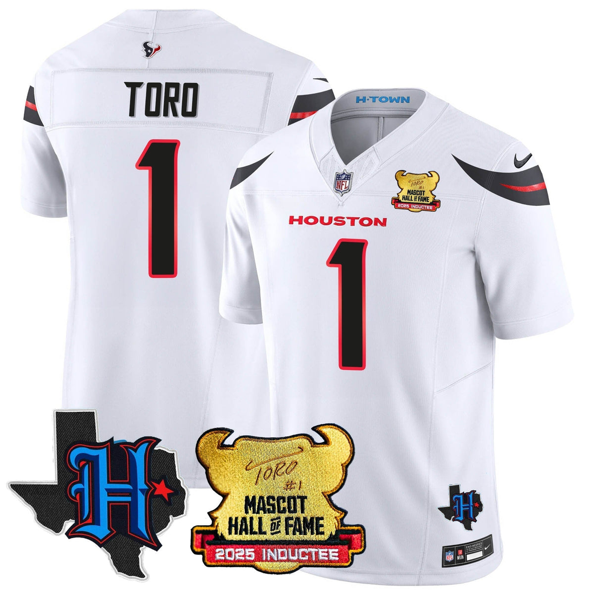 Houston Texans 2025 Mascot Hall Of Fame Jersey - All Stitched