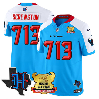 Houston Texans 2025 Mascot Hall Of Fame Jersey - All Stitched