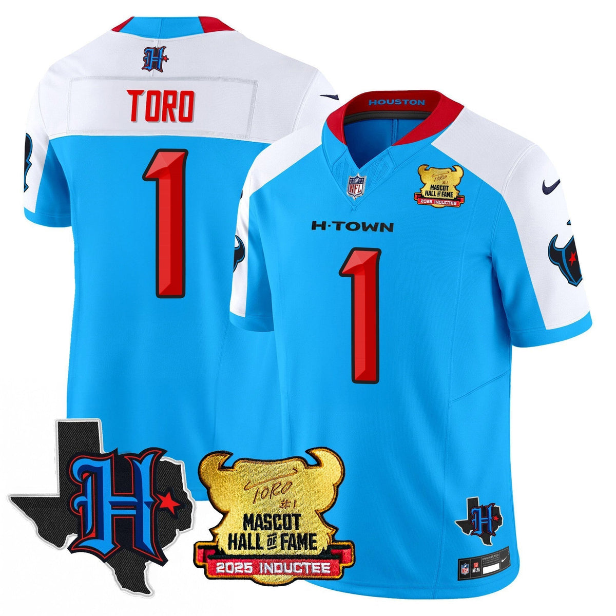 Houston Texans 2025 Mascot Hall Of Fame Jersey - All Stitched