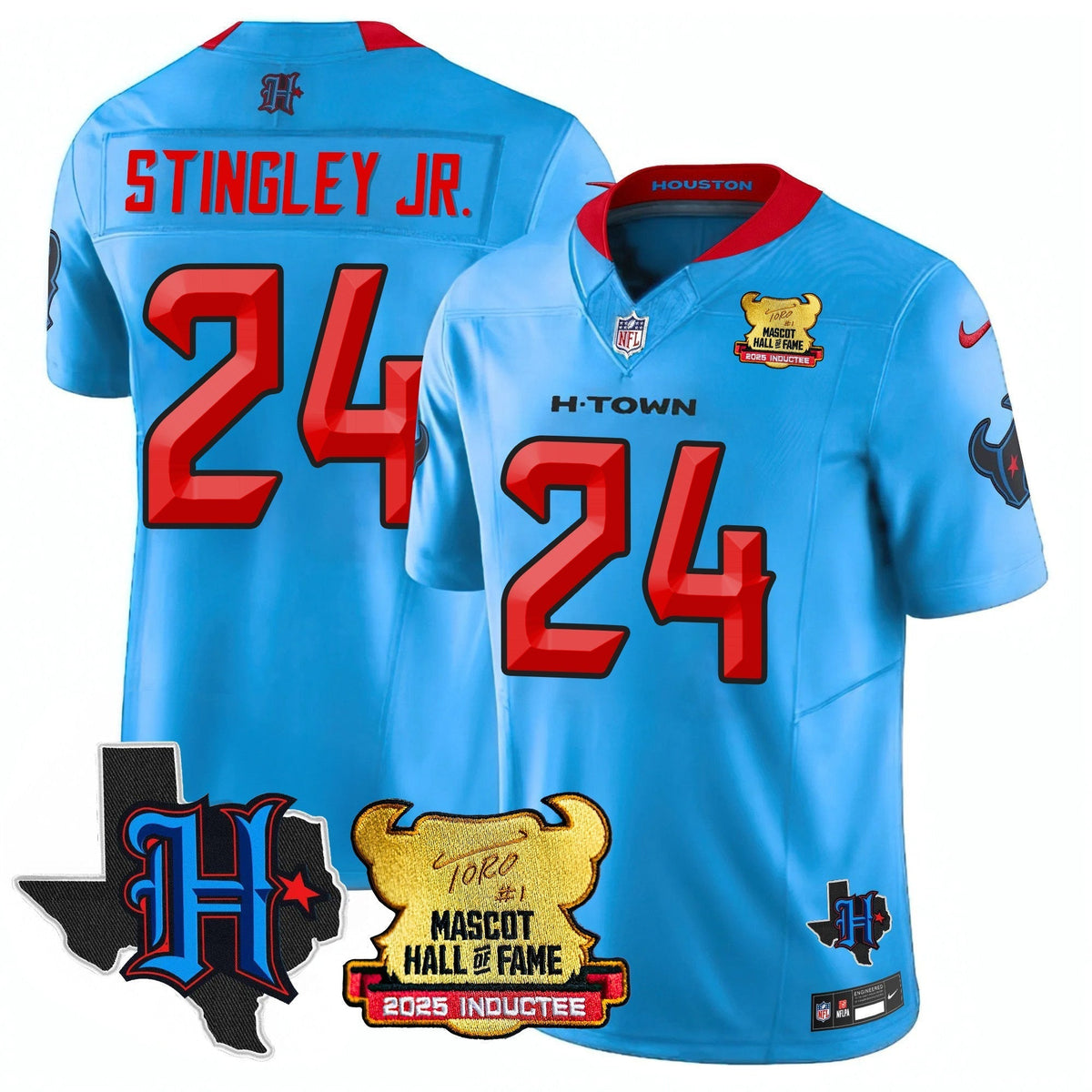 Houston Texans 2025 Mascot Hall Of Fame Jersey - All Stitched