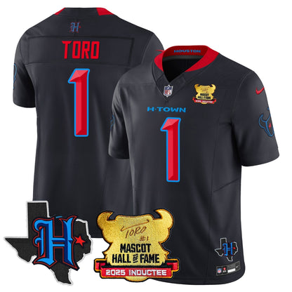 Houston Texans 2025 Mascot Hall Of Fame Jersey - All Stitched