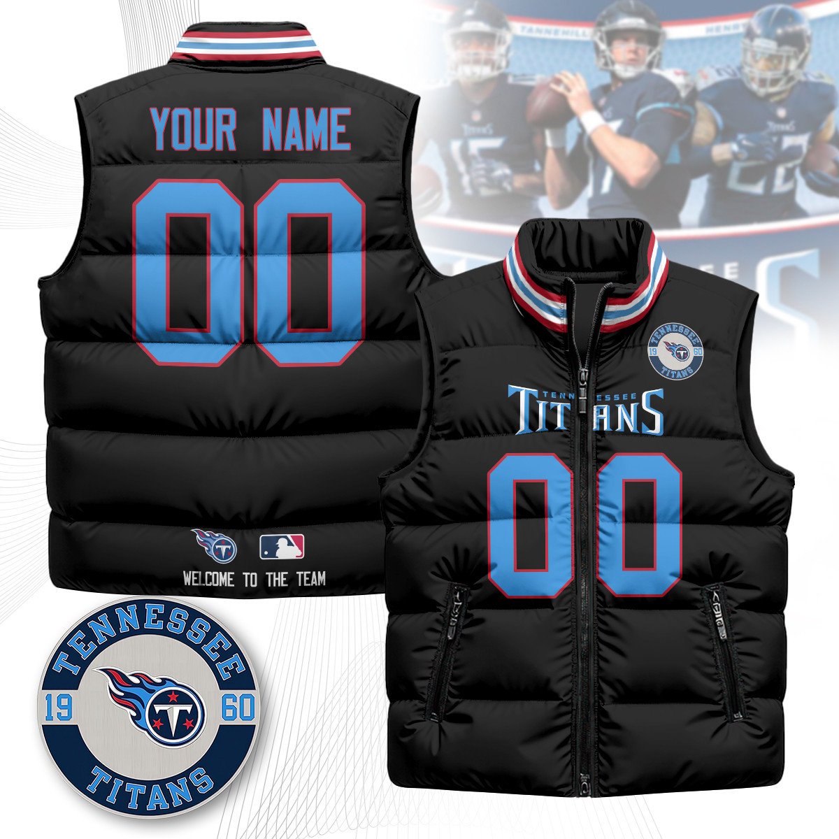 Tennessee Titans Unisex Puffer Vest