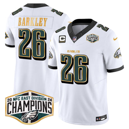 Eagles 2024 NFC East Division Champions Gold Trim Vapor Limited Jersey - Stitched