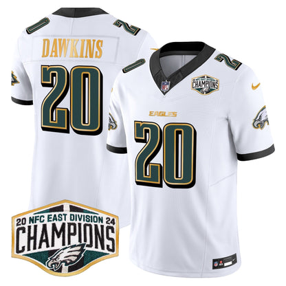 Eagles 2024 NFC East Division Champions Gold Trim Vapor Limited Jersey - Stitched