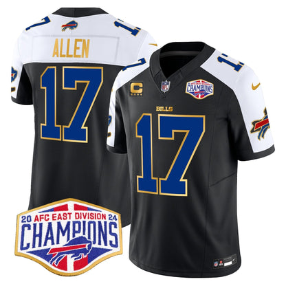 Bills 2024 AFC East Division Champions Gold Trim Vapor Limited Jersey - Stitched