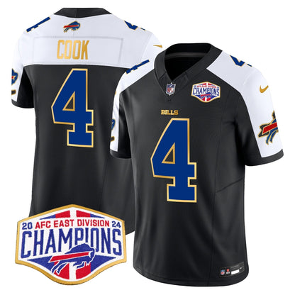 Bills 2024 AFC East Division Champions Gold Trim Vapor Limited Jersey - Stitched