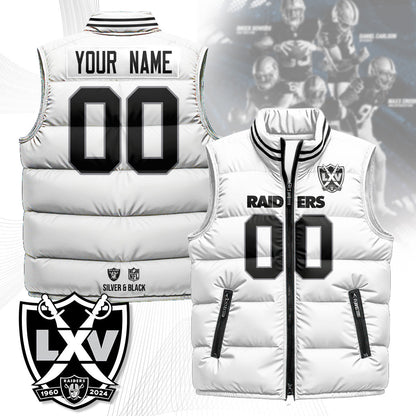 Custom Las Vegas Raiders Unisex Puffer Vest