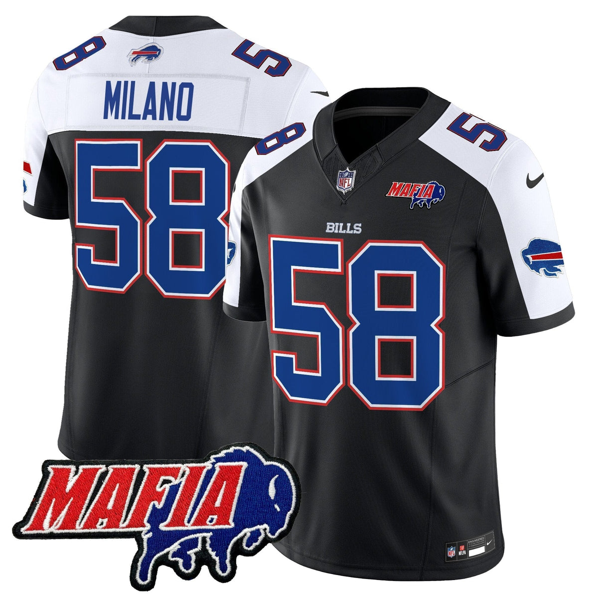 BUF 2025 Bills Mafia Patch Vapor Limited Jersey - Stitched