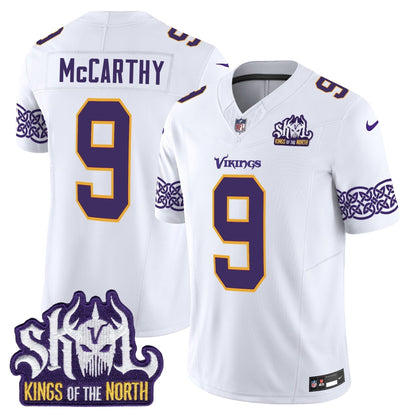 MIN King Of The North Patch Throwback Vapor Limited Jersey V2 - Stitched