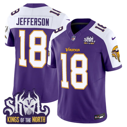 MIN King Of The North Patch Throwback Vapor Limited Jersey V2 - Stitched
