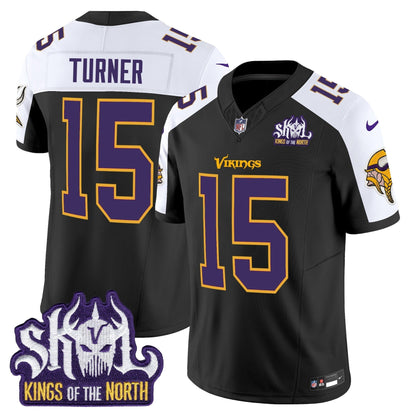MIN King Of The North Patch Throwback Vapor Limited Jersey V2 - Stitched
