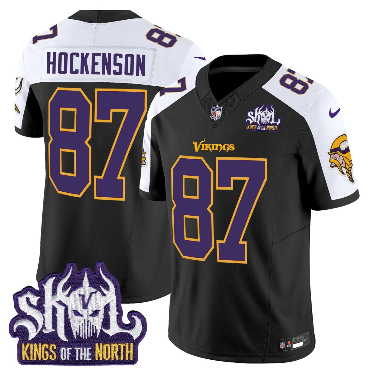 MIN King Of The North Patch Throwback Vapor Limited Jersey V2 - Stitched