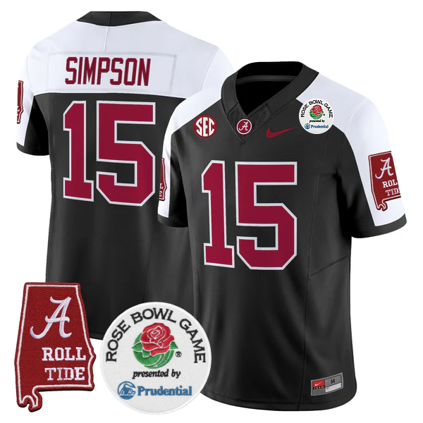 BAMA 2025 Rose Bowl Vapor Limited Jersey - Stitched
