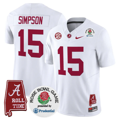 BAMA 2025 Rose Bowl Vapor Limited Jersey - Stitched