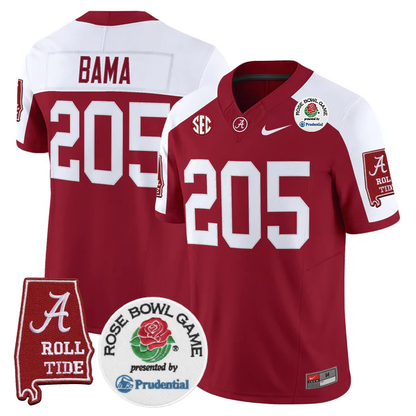 BAMA 2025 Rose Bowl Vapor Limited Jersey - Stitched