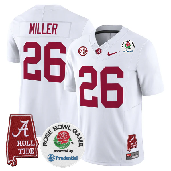 BAMA 2025 Rose Bowl Vapor Limited Jersey - Stitched