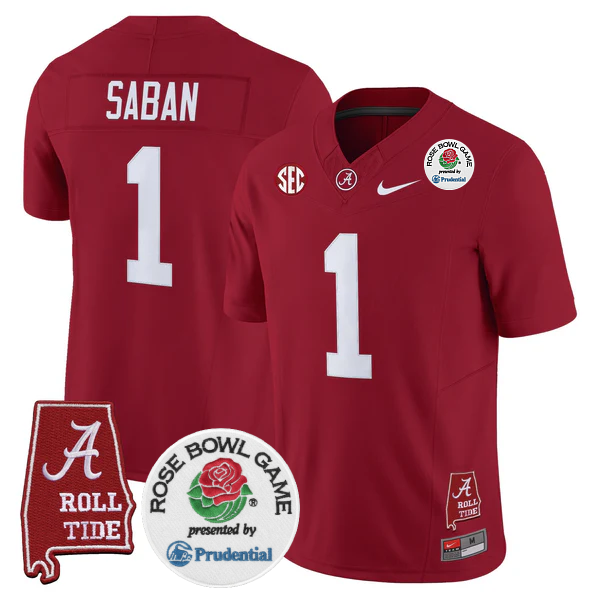 BAMA 2025 Rose Bowl Vapor Limited Jersey - Stitched