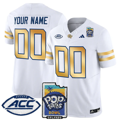 GTYJ 2025 PopTarts Bowl Patch Vapor Limited Custom Jersey - Stitched