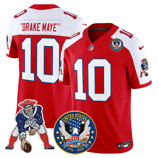 NE Throwback America 250th Patch Vapor Limited Jersey - All Stitched