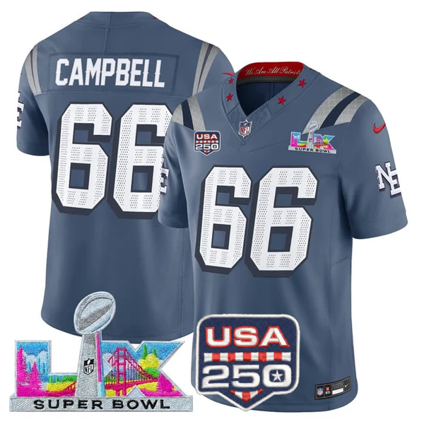 NE 2025 Super Bowl LX Vapor Limited Jersey N18 - Stitched
