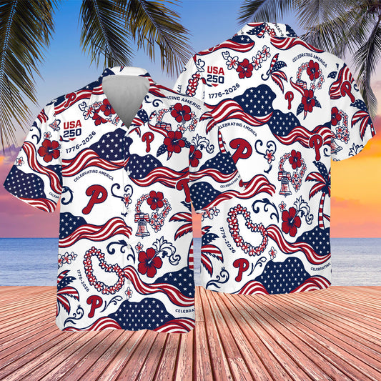 PHI Special Semiquincentennial Hawaiian Design Button Shirt V3