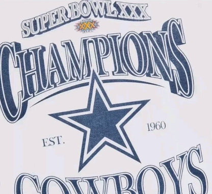 DAL Bowl XXX Champions Est 1960 One Side Printed T-Shirt
